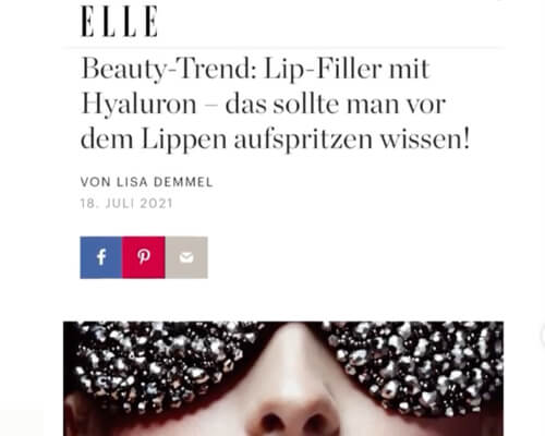 Elle Magazin, Difine Essen, Plastische und Ästhetische Chirurgie